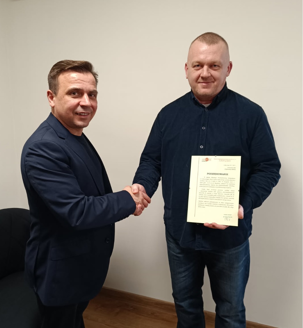 Podziękowanie dla kierowcy